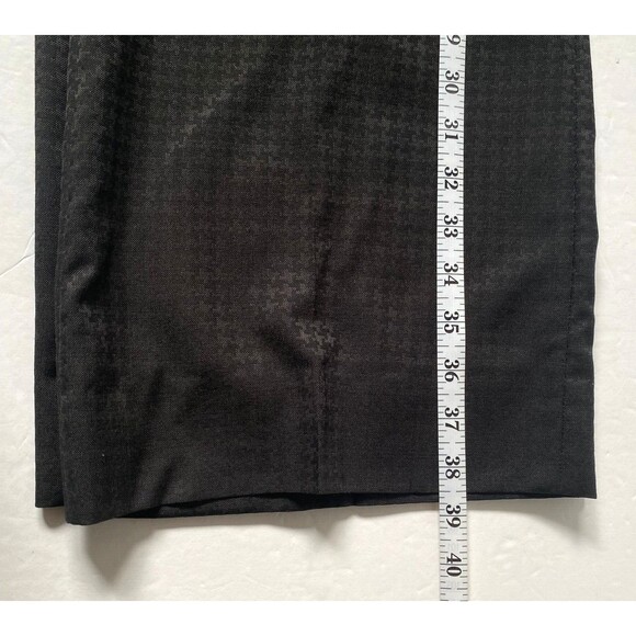 Zanella Houndstooth Libby Trousers Pants Womens 10 Dark Gray Wool Made in Italy - Picture 13 of 14